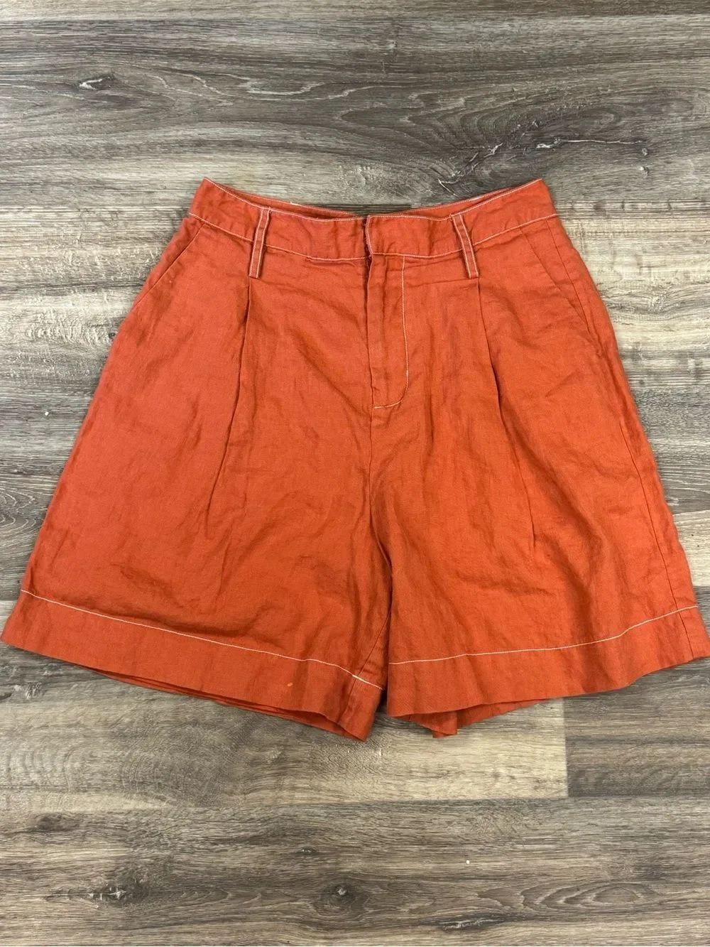 Staud HeliosβOrange Shorts Womenβs 6